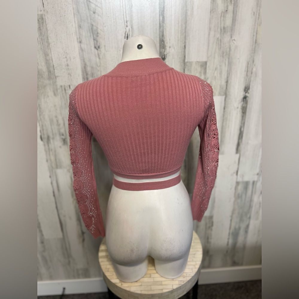 Pink cropped sweater - Picture 6 of 8